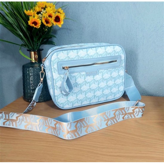 Τσάντα χιαστί μπλε B072